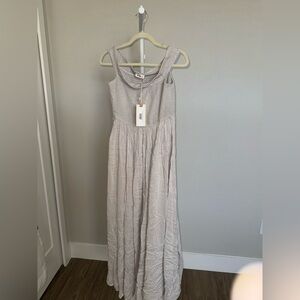 In Bloom Light Gray Maxi Dress size L new with tags